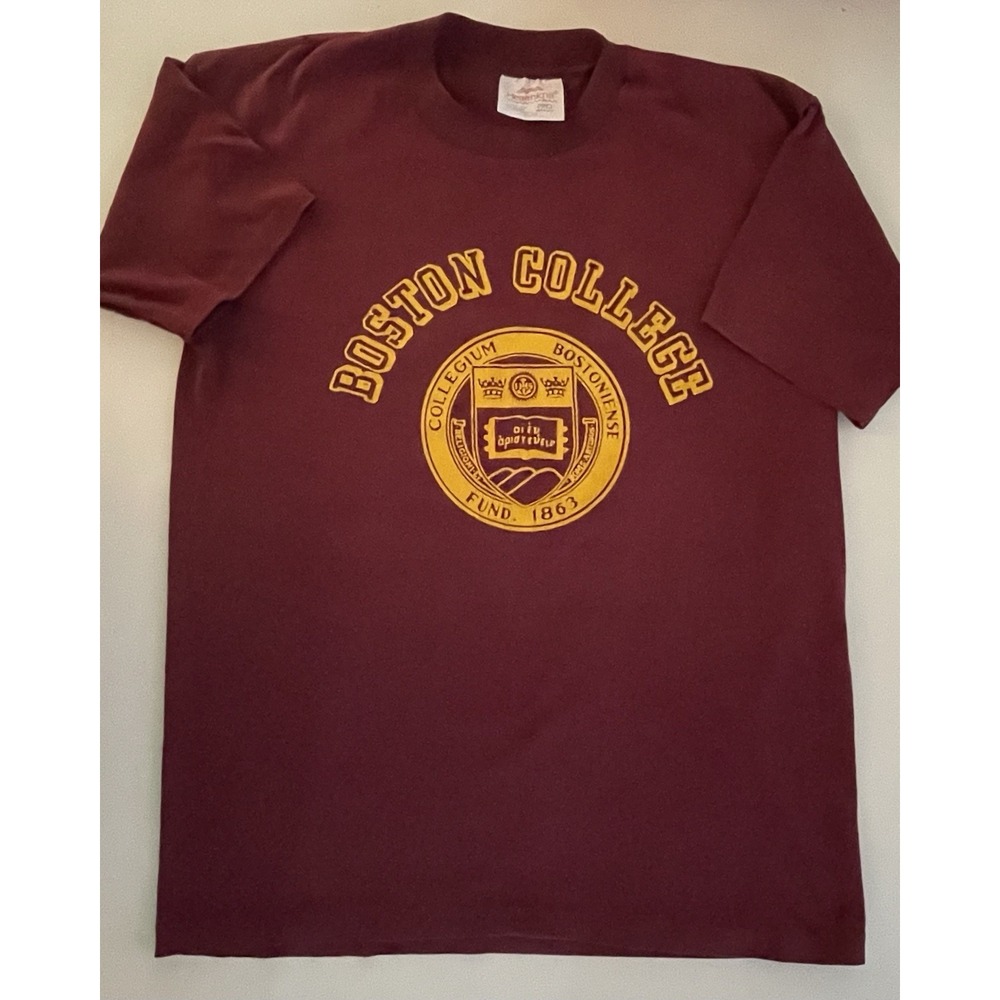 Boston College Vintage Healthknit Pro Weight T Shirt Mens L 42-44 USA 80s
